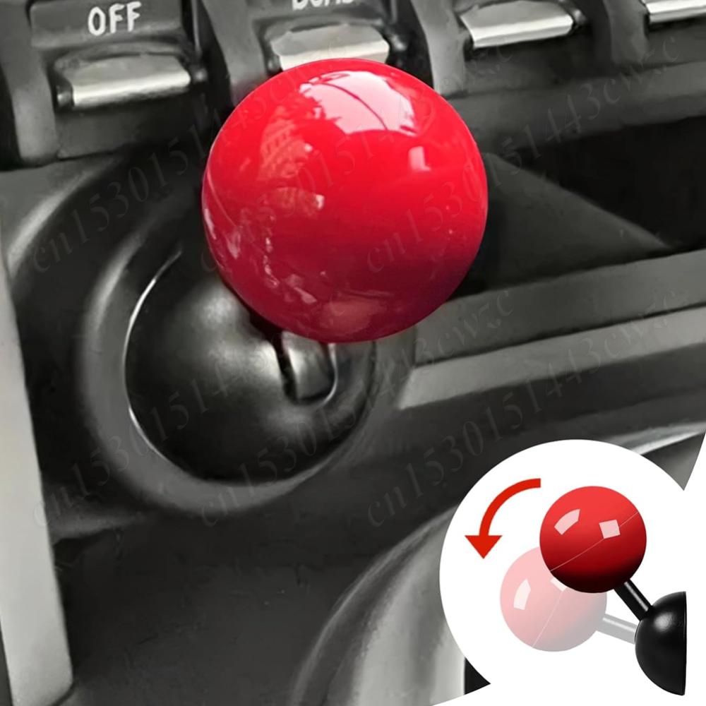 Car Push To Start Button Rocker Car Engine Start Stop Button Joystick Full Metal Ball-Bar Car One Click Start Button Start Cover