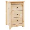 Table de chevet - Maison Exclusive - Bois de pin massif - 3 tiroirs - 40 x 35 x 61,5 cm