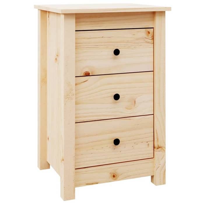 Table de chevet - Maison Exclusive - Bois de pin massif - 3 tiroirs - 40 x 35 x 61,5 cm