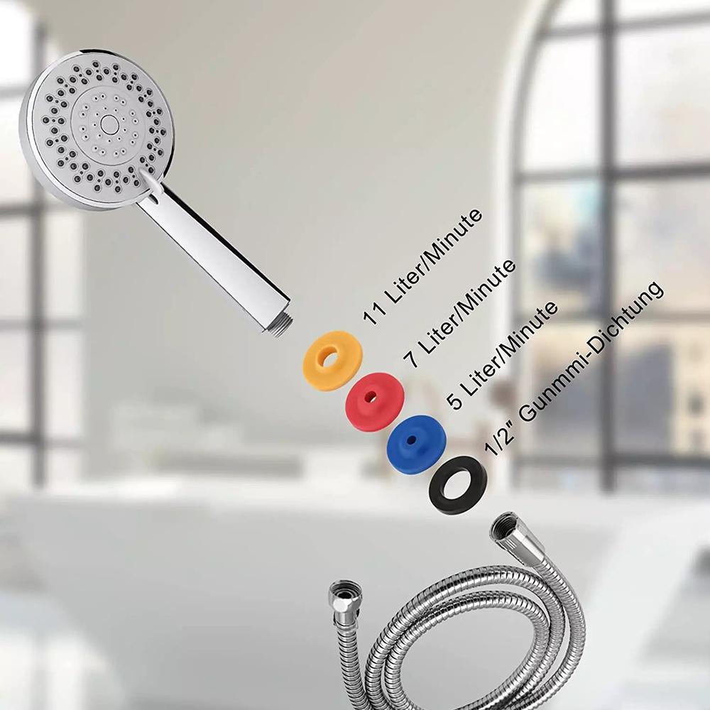 8pcs Silicone Shower Head Flow Restrictor Kit for Various Standard Shower Head