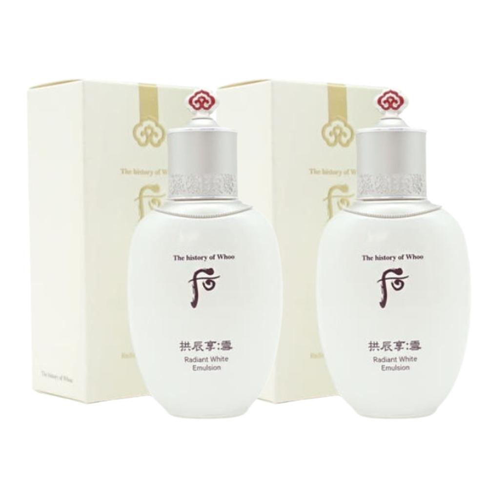 The History of Whoo Gongjinhyang Seol Radiant White Emulsion 110ml Korean Herbal Brightening & Hydrating Lotion Radiance & Firming K-Beauty Skincare