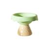 Ceramic Cat Bowl Pet Bowl Ice Cream Bowl Tall Foot Slant Mouth Neck Protector To Prevent Overturning Cat Food Bowl Drinking Bowl Dog Bowl
