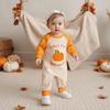 Baby Boy Pumpkin Embroidery Halloween Romper - Super Cute & Perfect for Outdoors