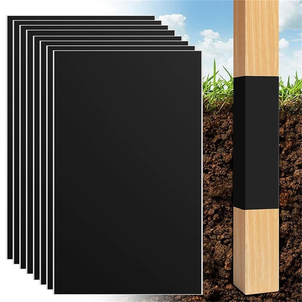 Fence Post Protectors  Heavy Duty Anti-Rust Coated Covers Outdoor  Sleeves for 3–5in Metal Timber Poles Gate Patio Landscaping Support System