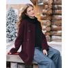 Betu Women's Retro Wool Blend Mid-length Overcoat
