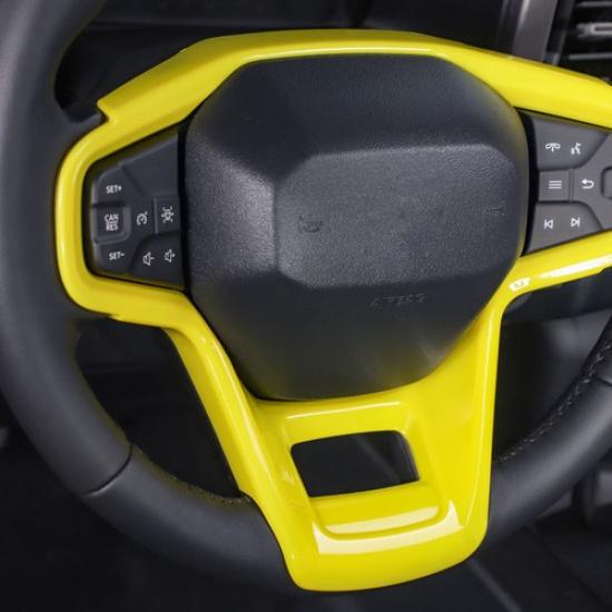 Car Steering Wheel Decor Cover Trim Interior For Ford Bronco -2025 Yellow