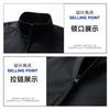 Unisex Oversized Stand Collar Jacket Fall Lightweight Casual Outerwear In Beige Purple Black