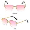 High Quality Cut Edge Rectangular Sunglasses Eyewear for Street, Travel, Beach  for Women & Men
