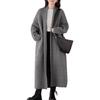 Autumn and winter new solid color commuting simple knitted cardigan women's loose lazy style long sweater jacket