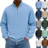 Herren Strick Quarter-Zip Stehkragen Pullover