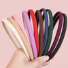1/5pcs Plain 1cm Thin Headband for Girls Fabric Covered Resin Hairbands Plastic Hairhoop Kids Children Hair Accessories
