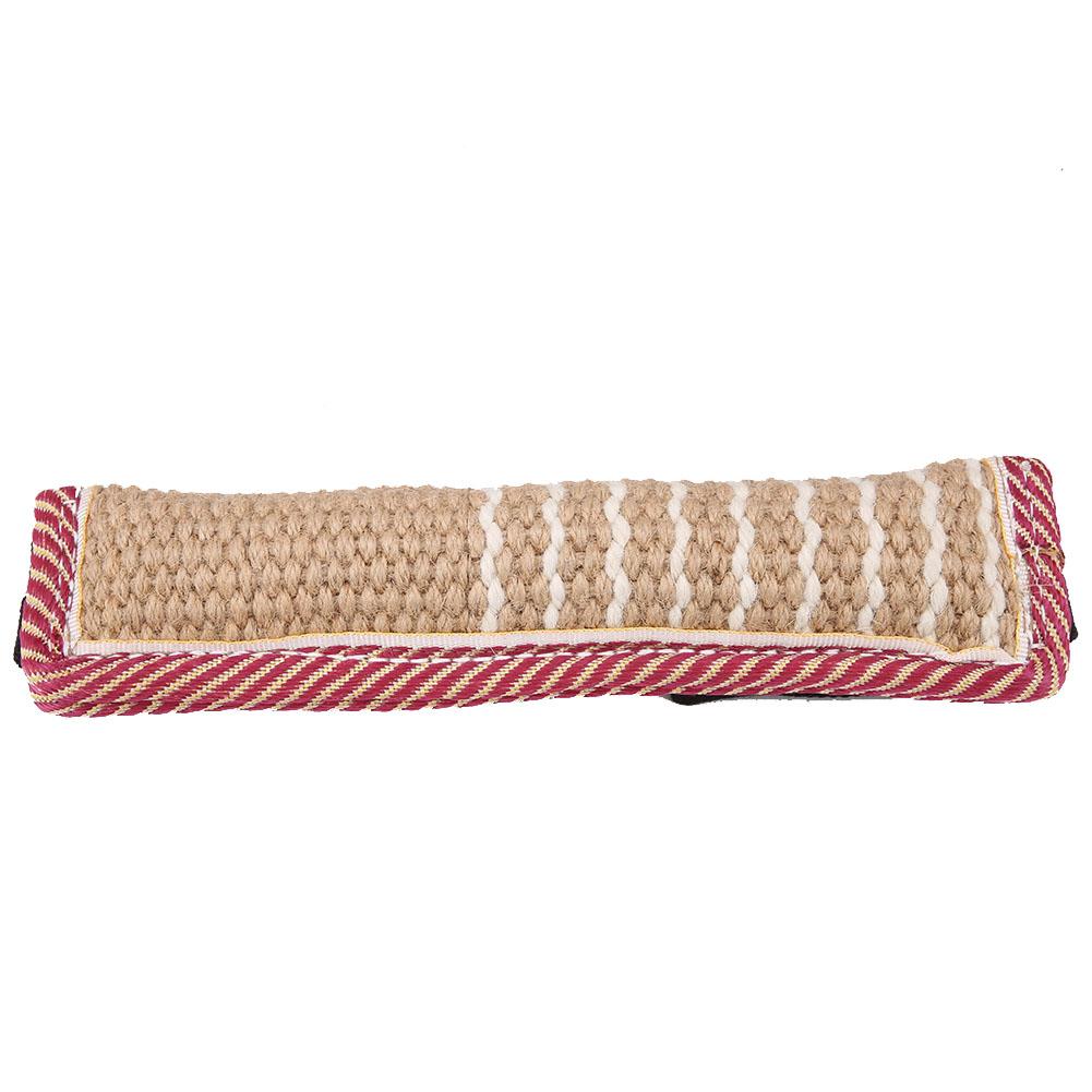 Durable Cotton Linen Pet Dog Tear Bite Training Rod Tug with Dual Handles