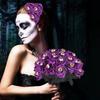 Halloween Devil Eye Black Rose Stake, Spooky Eyeball Ground Pick for Party Yard Decor, Festival Outdoor Decoration