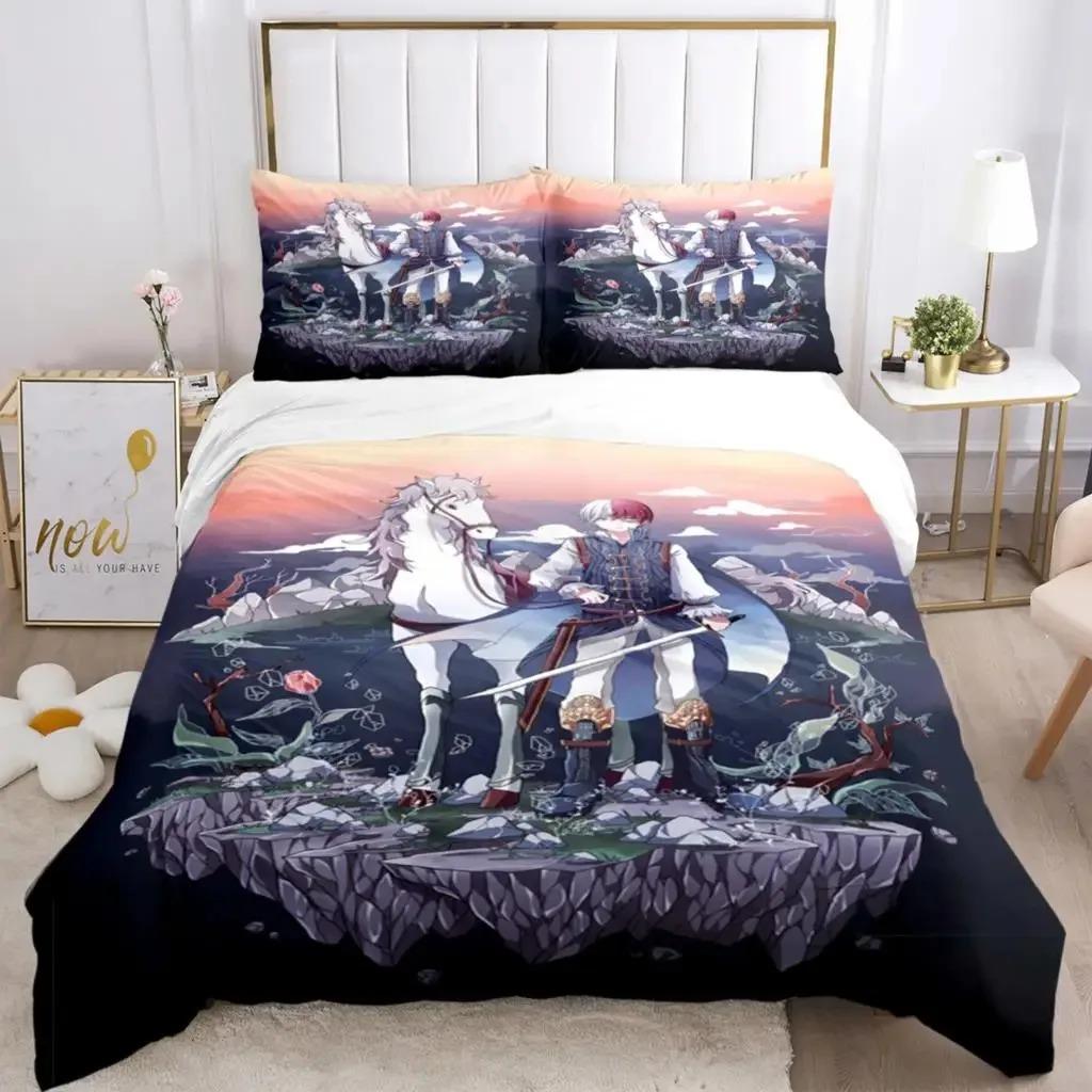

Fashion My Hero 3D Anime Print Three Piece Bedding Set Fashion Boys Or Adults For Beds Quilt Covers Pillowcases Bedding Set Gift EU single(135x200cm)