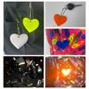 12pcs Mix Color Safety Reflector Pendant Love Heart Safety Reflector Kids Reflector Pendant for