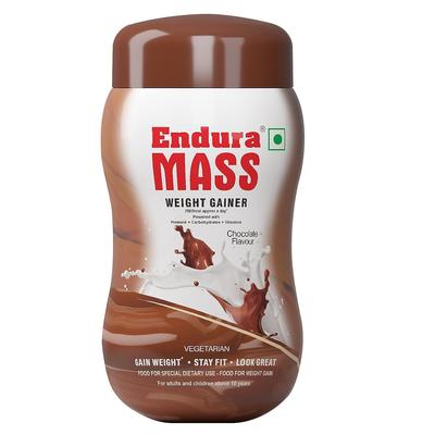 Endura Mass Weight Gainer Powder 500 G Chocolate Flavour With Protein, Carbs, Vitamins & Minerals For Men, Women, Children