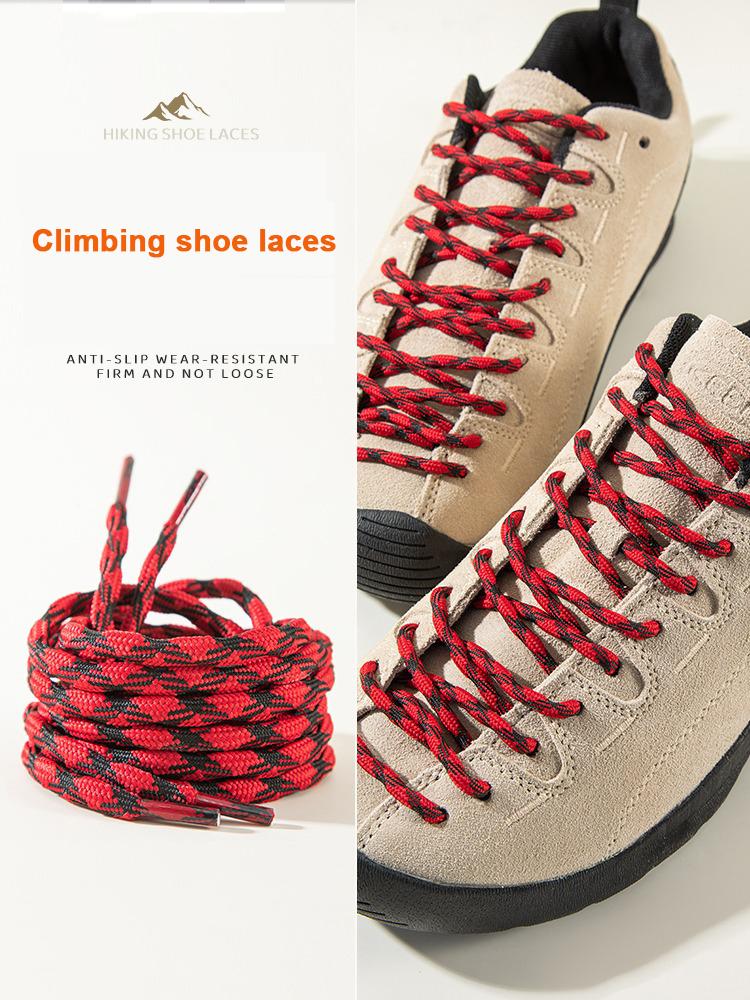 Nuovi Lacci Sportivi Antiscivolo Resistenti per Uso Esterno Robusto Lacci da Alpinismo Intrecciati a Croce Doppia Sferica