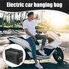EBike Rear Hanging Bag, Large-Capacity Backrest Storage Pocket for Helmet & Gear,  Motorcycle Seat Bag with Organizer