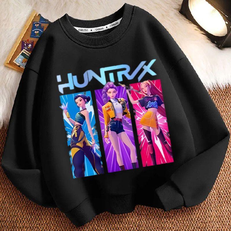 Kinder Hexenjagd Team Rundhals-Hoodie, Frühling und Herbst Jungen und Mädchen Langarm Freizeitjacke