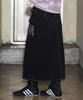 Lunakihu Wxsk008 Tsuru Cotton Long Skirt (Black)