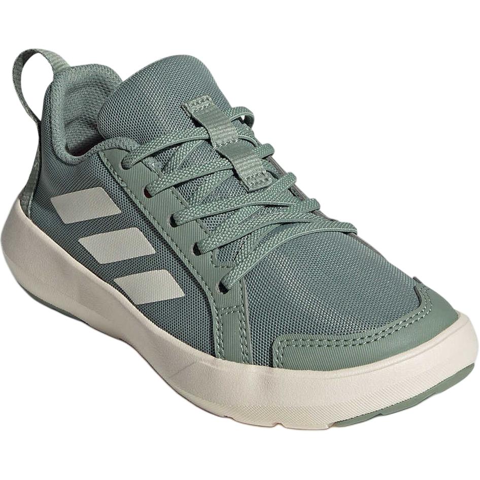 Adidas Terrex Boat C Comfortable Non-Slip Durable Low-Top Outdoor Shoes Kids Shoes Green White JS0733