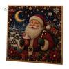 Seasonal DIY Art Supplies Xmas Faux Pearl Kit, Santa Claus Reindeer Painting Calming Hands On Hobbies Sparkling 3D Festive Wall Craft Kit for Adults,