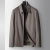 Men's Non-Iron Wool Lapel Jacket - Spring/Autumn Business Wear for Middle-Aged & Young Adults