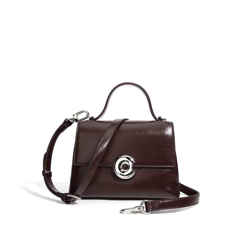 New Handbag Women's New High-end Single Shoulder Crossbody Leather