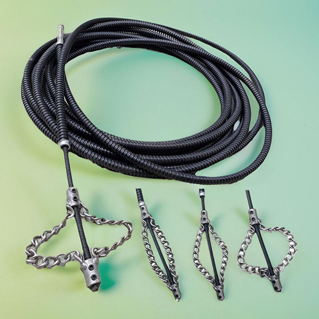 Electric Drain Cleaning Tool With Solid Chain And Spring For Unblocking Oil-Clogged Pipes Drain Auger Plumbing Unblocking