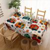Camper Pattern Tablecloth for Table Waterproof Rectangle Reusable Color Ful Cartoon Table Cover for Holidays Indoor Outdoor