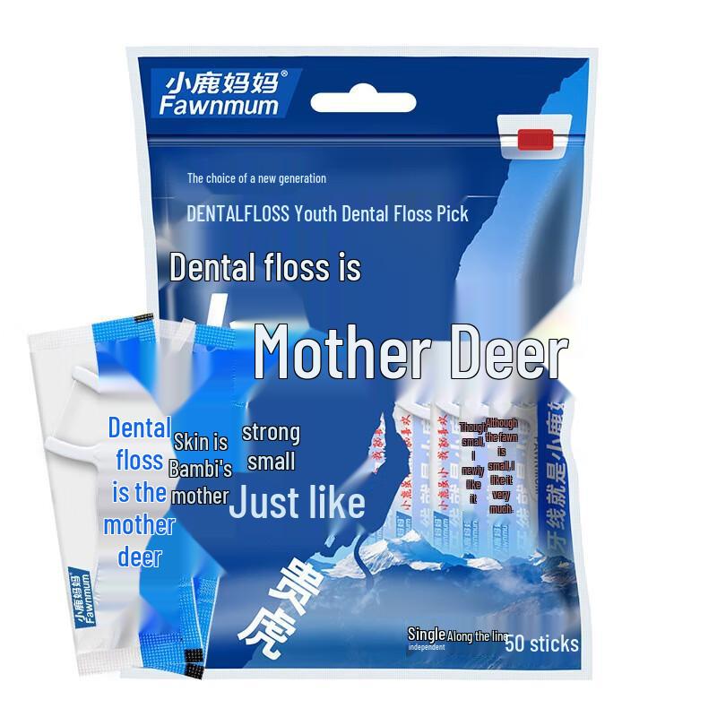 Fawnmum Classic Double Line Dental Floss Picks Family Pack