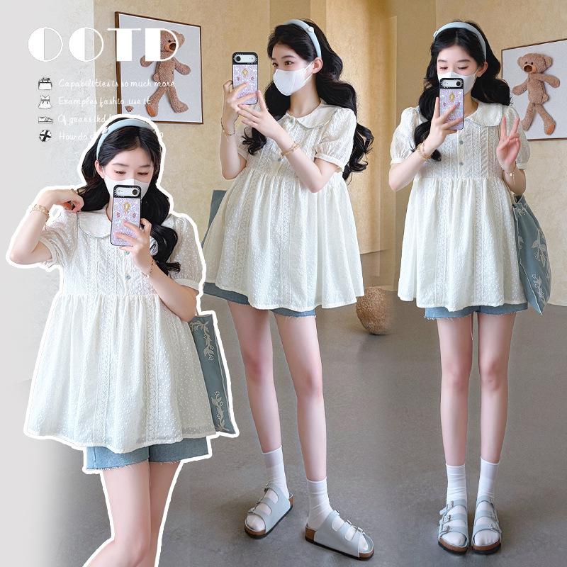 Summer 2026 Elegant Doll Collar Lace Top - Available Now Large