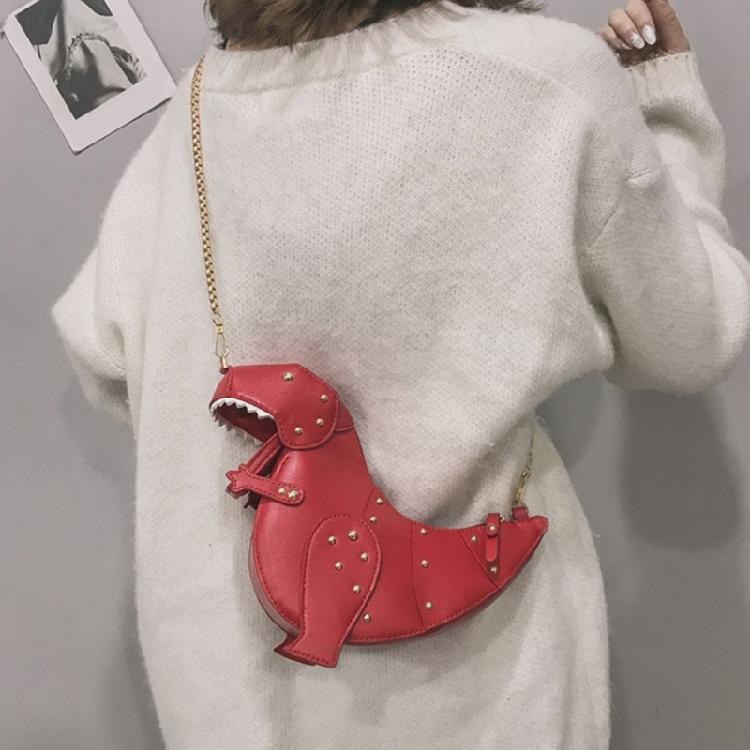Chic PU Dinosaur Handbag Shoulder Bags Lightweight Crossbody Bag for Girls