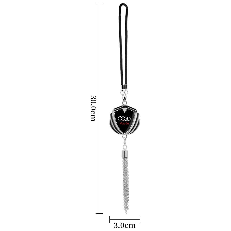 2026 Hot 1pcs Car Pendant Accessory Interior Rear View Mirror Decor Auto Emblem For Qaz1 Q5 Q3 Q2 Q7 A3 B5 B6 B7 B8 B9 8P 8V 8L A5 A4 C6