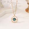 Light Luxury Zircon Star Series Necklace For Women Gold Color Planet Moon Astronaut Pendant Necklaces Femlae Choker Jewelry Gifts