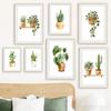Cactus Tiger Pilan Monstera Green Plants Wall Art Canvas Painting Nordic Posters And Prints Wall Pictures For Living Room Decor