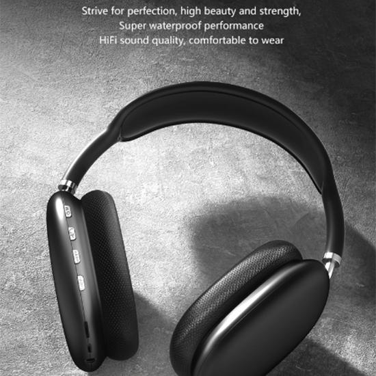 P9 Pro Max Huvudmonterade Bluetooth-hörlurar Brusreducerande Trådlösa Stereo Ljud Hörlurar Sport Spel Bluetooth-hörlurar