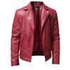 European and American men's PU leather jacket male teen stand-up collar punk men's motorcycle leather jacket