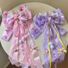 Children'S Pink Bow Melody Hairpin Kulomie Long Ribbon Lolita Princess Tiara Little Girl Hair Accessories