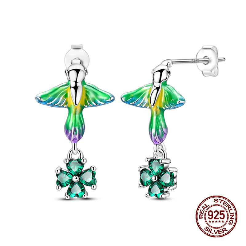 Stud Earrings For Women Copper Colorful Starfish Shell Sparkling Butterfly Luxury Fine Jewelry Girl'S Earrings