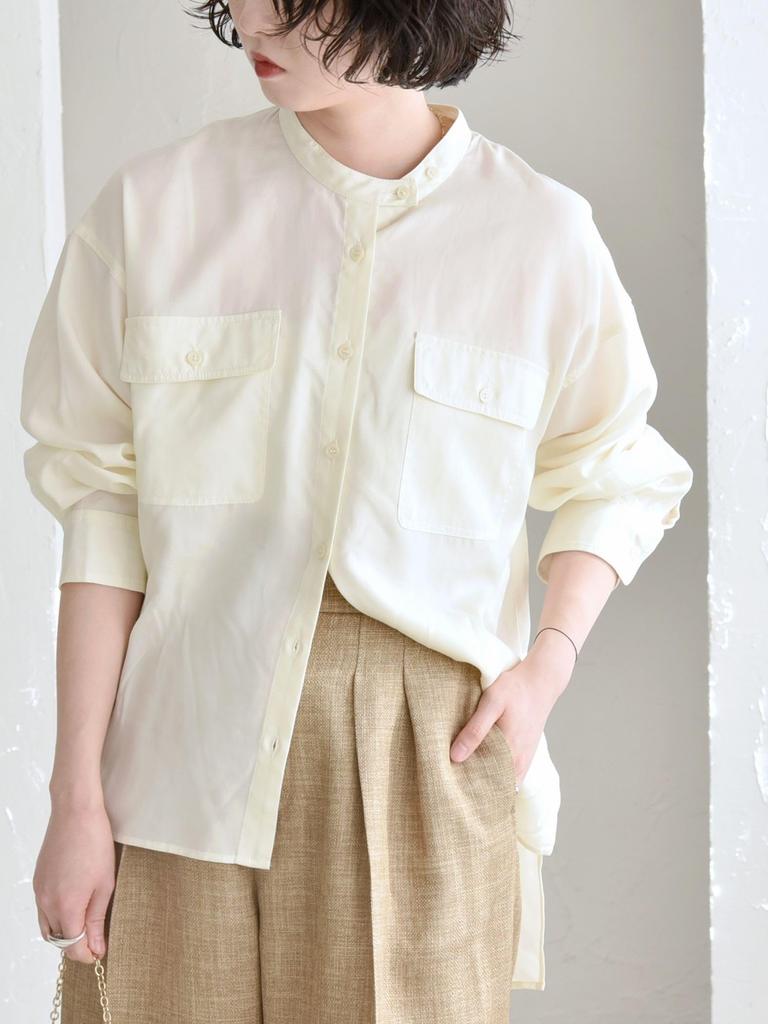 Caranciel Long Sleeve Hand Dressy One 611100023 Women's Shirt, Washable, Workwear, SS25, Natural, Size,