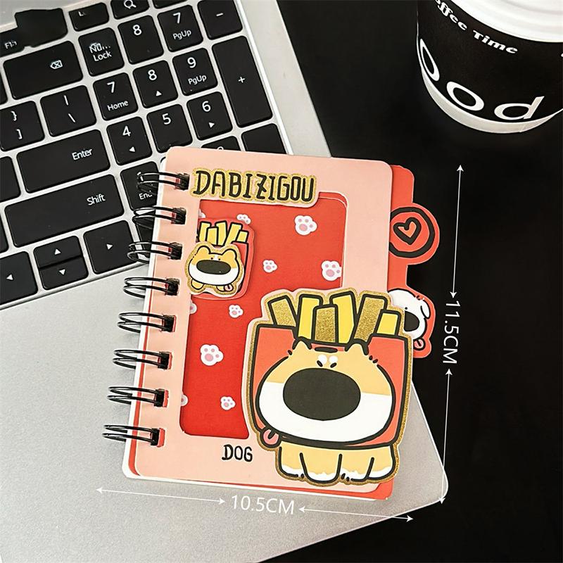 Creative Cartoon Puppy Coil Notepad Notebook Big Nose Dog Coil Book Cute Notebook Portable Account Book Notebook Stationery