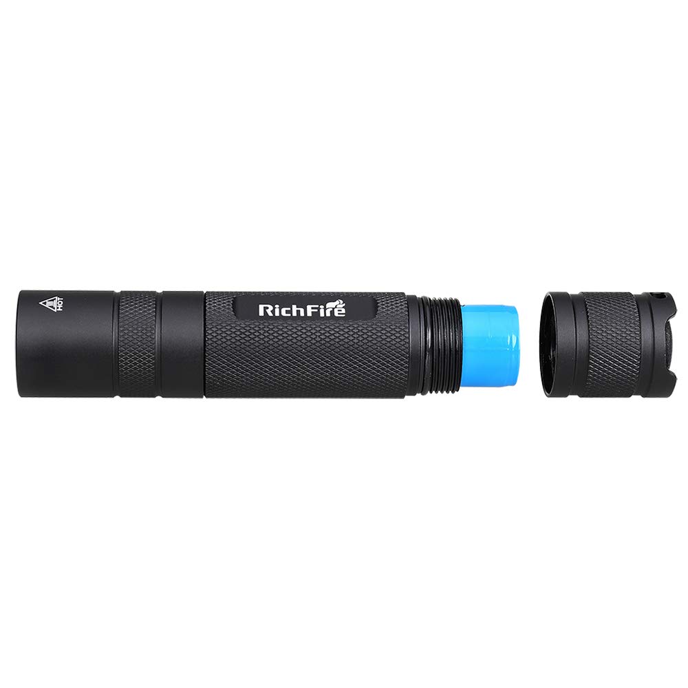 5W UV Nichia Lamp 365nm Black Mirror UV Uses One 18650 Battery Flashlight, Flashlight, Flashlight, (Battery Included)
