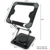 Adjustable Dual Foldable Laptop and Tablet Cooling Stand with 360° Rotation
