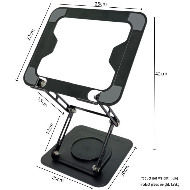 Adjustable Dual Foldable Laptop and Tablet Cooling Stand with 360° Rotation