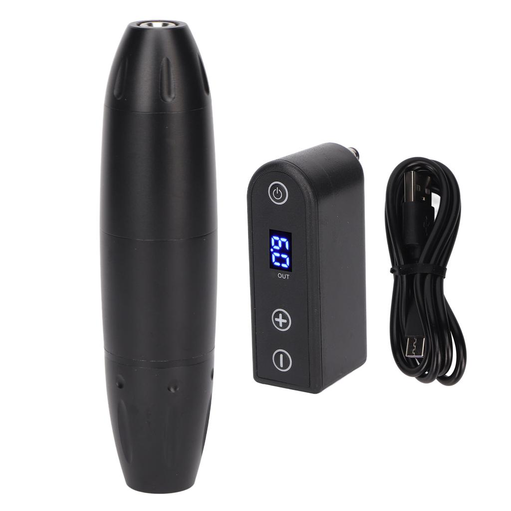 Tattoo Pen Kit with LED Display Power Supply High Speed Motor Wireless Tattoo Pen Kit for Tattooist