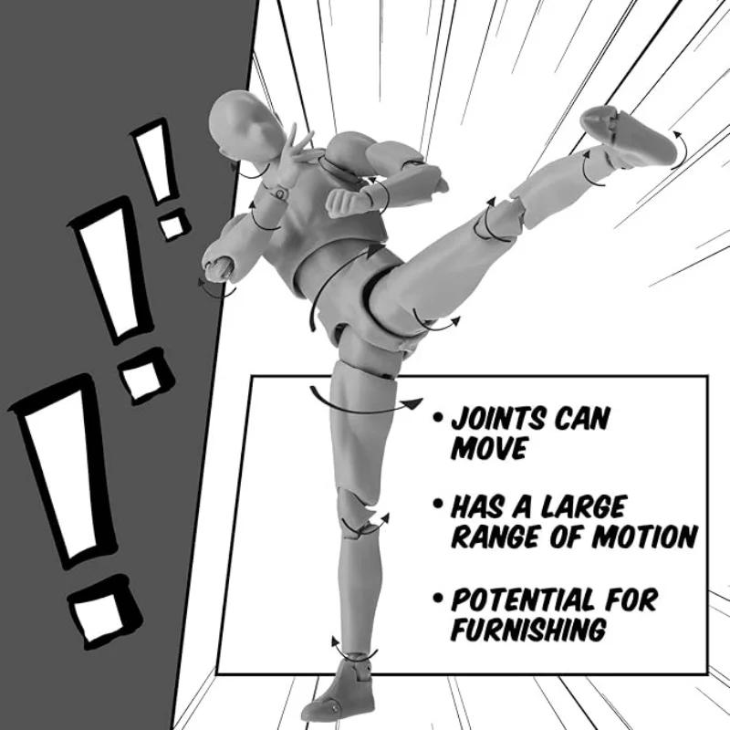 Bewegliche Gelenke SH Figuarts Mannequin Body Kun Actionfiguren Modell zum Zeichnen Malen Verschiedene Gesten Modellständer