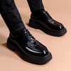Men's Single Shoes 2026 Spring Men's Shoes Genuine Leather Youth Versatile Big Head Tall Thick soled Shoes