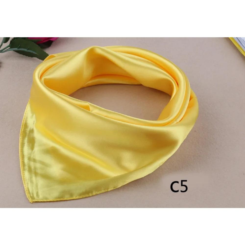 WZCX 60*60cm Damen Einfarbig Seidenschal Frühling Herbst Mode Neu Einfache Quadratische Schals für Damen Damenschal