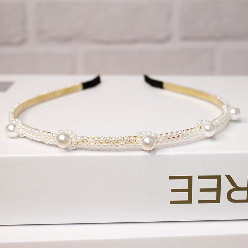 2025 Mori Style Fairy Pearl Headband with Wispy Bangs Hair Clips